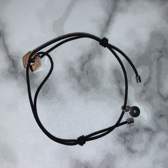 MMJ Black & Silver Bolt Corded Friendship Bracelet - Picture 5 of 9